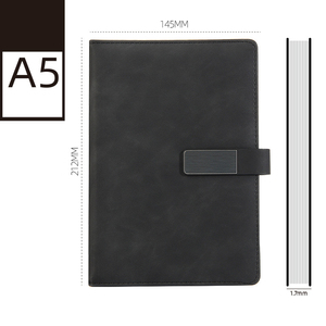 Tebook Custom Cover Printing New Design Notebook Promotional Gifts Navy Blue Magnet Button Personalized Hardcover Diary Notebook - Product Image 4