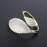 Bijoux en argent sterling 925 de haute qualité pour femmes, bagues en diamant, prix feuille plaqué or 18k, parure de pavé de luxe, 5a cz, bague en zircon