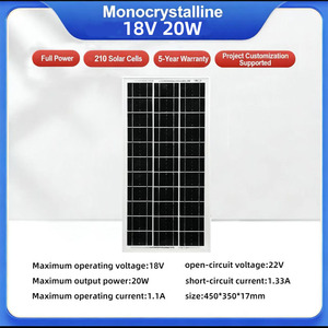 Mini Paneles Solares Monocristalinos de 18V 20W, Paneles Solares de Silicio Monocristalino a Precio Competitivo para Camping - Product Image 5