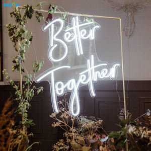 Rebow trasporto <span class=keywords><strong>di</strong></span> goccia elettronico Infrangibile Fissato Al Muro Bianco <span class=keywords><strong>di</strong></span> Plastica Acrilico Neon Sign led <span class=keywords><strong>luce</strong></span> lettere <span class=keywords><strong>parole</strong></span> - Product Image 5