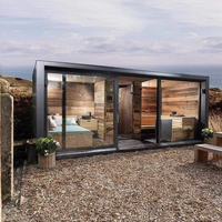 Sauna extérieur moderne à vapeur sèche Triunity SUANA-SD tout-en-un, électrique, infrarouge lointain, pour 2 personnes, en bois de pruche, pour villa