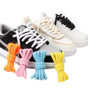 Tali sepatu bulat kustom tali katun 6.5 <span class=keywords><strong>MM</strong></span> 1/<span class=keywords><strong>4</strong></span> inci tali sepatu tebal untuk sepatu kets - Product Image 1