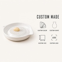 Râpe à ail en céramique blanche, hachoir manuel à gingembre avec poignée, logo personnalisé OEM ODM, outil de cuisine