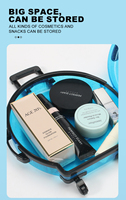 Mini valise à bonbons vide populaire, sac à main en plastique à la mode, boîtes de rangement de maquillage cosmétique, emballage rond, boîte d'emballage cadeau