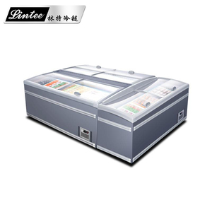 Exhibidor <span class=keywords><strong>Horizontal</strong></span> Tipo Isla para Supermercado, Refrigerador con Puerta de Vidrio para Exhibición de Helados y Congeladores - Product Image 6