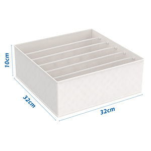 Organisateur de sous-vêtements en tissu à 6 compartiments avec panneau rigide de 2,0 mm - Séparateur de chaussettes et de culottes en non-tissé inodore pour armoire - Product Image 4