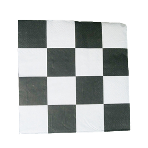 Anyou màu đen và trắng rô cờ Khăn ăn đua xe chủ đề cấp thực phẩm in Khăn ăn công thức 1 xe bên disposables nhà - Product Image 4