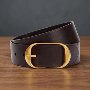 BS INTERNATIONAL NA147 100% Buffalo Cow Hide Leather Men's <b>Vintage</b> Pin Buckle <b>Belt</b> Luxury Steel Handcrafted Premium Quality - Product Image 1
