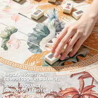 Tapis de jeu de Mahjong américain en boue de diatomée, surface douce, support antidérapant, imperméable, résistant à l'usure, pour réunions de famille et jeux de vacances