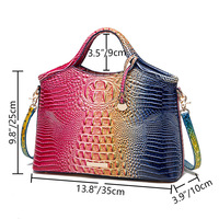 Sac pour ordinateur portable vintage de luxe pour femmes sac fourre-tout design unique motif crocodile sac à main sac à main