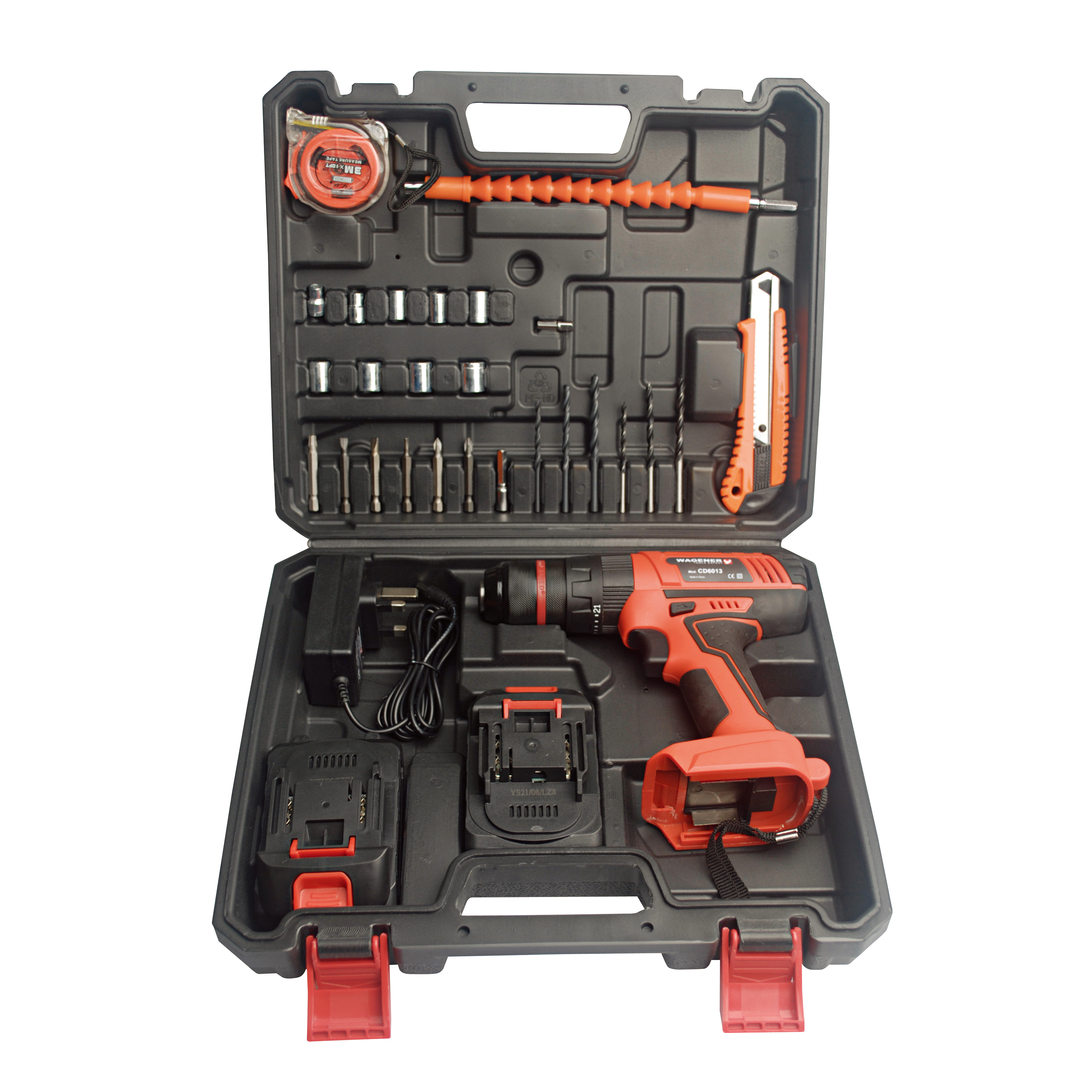 Механическая металлическая аккумуляторная дрель электроинструменты комбинированный набор инструментов коробка