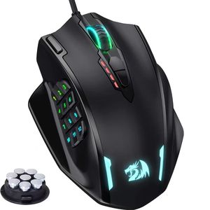 Redragon Chuột chơi game quang học có dây chuột chơi game công thái học có <span class=keywords><strong>12</strong></span> nút bên tối đa 12400DPI Chuột chơi game chính xác cao - Product Image 1