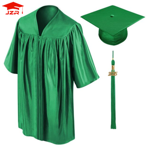 Venta al por mayor de vestidos y gorras de graduación para niños en edad preescolar verde brillante - Product Image 1