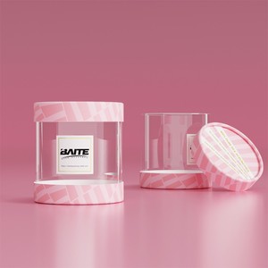 Tube de papier écologique recyclable transparent personnalisé emballage cylindre boîte d'estampage pour les attaches de cheveux chouchous à la mode - Product Image 5