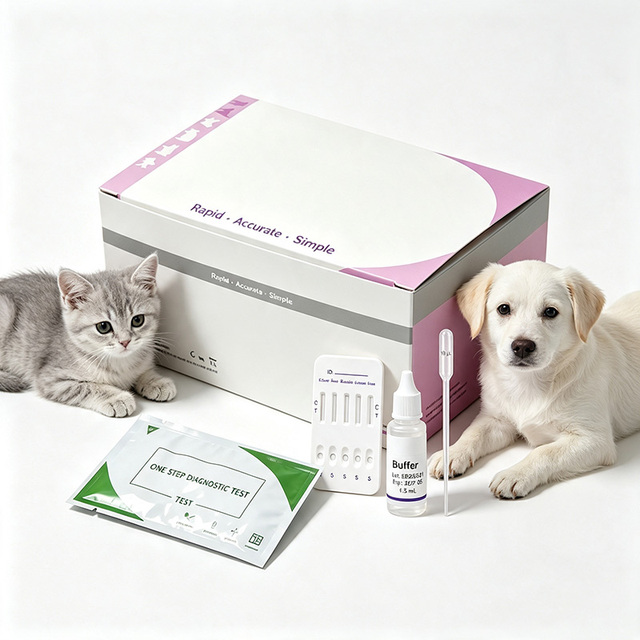 Best-selling E. Canis/Anaplasma/Babesia/Leptospira/Lyme Canine and Feline Five-Component Antibody Veterinary Rapid Test Kit