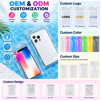 Sacs de téléphone étanches transparents sac de protection jetable anti-poussière auto-scellant pour tous les téléphones-Compatible avec écran tactile