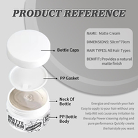 Cire coiffante pour hommes, produit de qualité salon, 80g, tenue forte, texture mate, argile coiffante