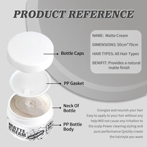 Cera per Capelli Opaca a Forte Tenuta da 80g, Qualità Professionale, Prodotto per lo Styling Maschile - Product Image 3