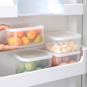Food Storage Containers Rectangular Airtight Transparent Kitchen Boxes For Refrigerator Freezer Use - Product Image 1