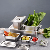 Gastronorm GN Pan 1/2 Poêle à gelato multi-profondeur en acier inoxydable pour hôtels et restaurants