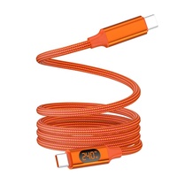 Kabel Data Digital Magnetik Universal dengan Layar Digital, Desain Anyaman, Tipe-C, Pengisian Cepat PD 240W 5A untuk Ponsel