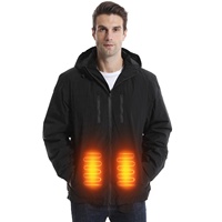 Veste Chauffante Électrique en Stock Hiver Extérieur Coupe-Vent Chaude avec Batterie Rechargeable 7.4V 5200mAh