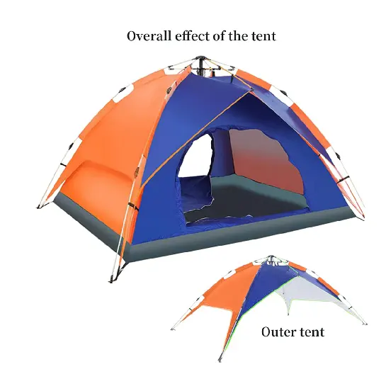 Automatische 2 Personen gefertigte wasser mücken beständige Blatt malerei Camping zelt