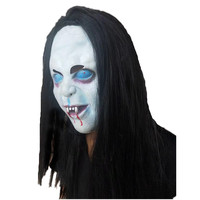 Masque de tête fantôme Sadako d'horreur en PVC, 1 couleur, pour maison hantée, Halloween, fête costumée, nouveautés, vente en gros