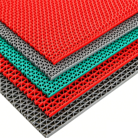 Tapis de sol en PVC vinyle de luxe pour piscine, rouleau de moquette de couloir, imperméable, souple, antidérapant, drainant, tapis creux en PVC S