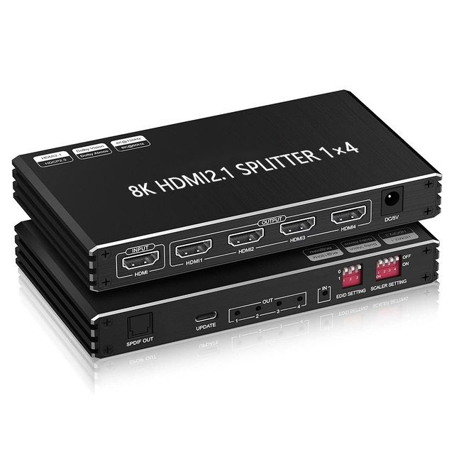 hdmi Splitter 2 in 8 Out CEC Function Fast Switching Technology for TV Stores Exhibition Hall 2x8 HDMI Switch Splitter
