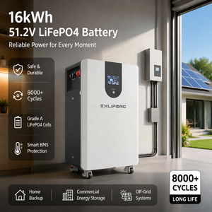 Batería de Litio-Ion de 8000 Ciclos LiFePo4 para Inversor, con BMS JK, 15KW 16KW 48V 51.2V 280Ah 314Ah, para Montaje en Pared, para Uso Doméstico - Product Image 1