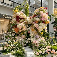 Grandes décorations de fleurs artificielles en forme de papillon personnalisables pour les mariages