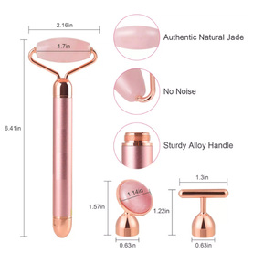 Masaje facial <span class=keywords><strong>5</strong></span> en <span class=keywords><strong>1</strong></span> con logotipo personalizado, rodillo de jade, masajeador eléctrico facial y corporal con vibración - Product Image 6