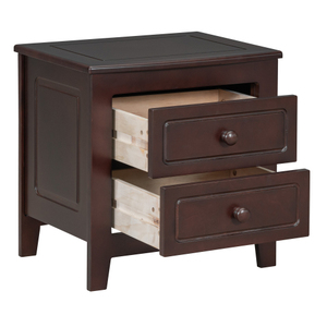 Modern 2-Drawer Nightstand for Bedroom and Apartment Eco-Friendly Durable Bedside <b>Table</b> with Classic Design - Product Image 4