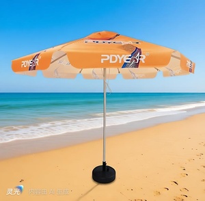 Paraguas Publicitario de Doble Capa Ventilado, Probado en Túnel de Viento, con Logotipo Personalizado para Áreas Costeras con Vientos Fuertes y Terrazas en Azoteas - Product Image 2