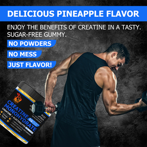 Custom Branded Dirtary Supplement Orange Taste <b>Creatine</b> Monohydrate Gummies Muscle Growth Gummy Gluten Free with Electrolyte - Product Image 4