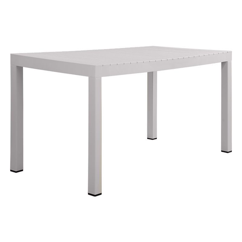 Grayish-white outdoor rectangular table [140*70*75 cm high]