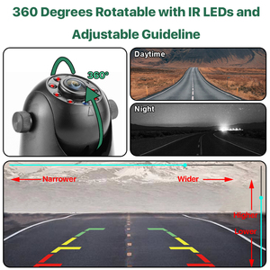 Greenyi 5g wifi từ Hitch không dây phía sau xem máy ảnh tầm nhìn ban đêm có thể sạc lại cho Trailer RV xe tải cho Iphone Android - Product Image 4