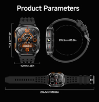 2,01 Zoll Bildschirm IP67 Wasserdichte MK98 Smartwatch Herzfrequenz- und Blutdrucküberwachung für Männer und Frauen Outdoor-Sport Leichte Uhren