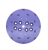 Disque/Plaque de ponçage diamanté PCD robuste en métal 250 mm pour le décapage de revêtements de peinture et de colle époxy sur métaux non ferreux