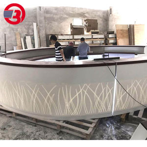 Bancone Bar in Acrilico Traslucido <span class=keywords><strong>con</strong></span> <span class=keywords><strong>Illuminazione</strong></span> <span class=keywords><strong>LED</strong></span>, Design Elegante e Lussuoso, Superficie Solida per Discoteca - Product Image 3