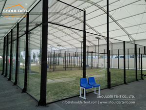 Cubiertas de pista de Pádel para exteriores personalizadas diseños de techo de panel carpas de pista de Pádel de China para <span class=keywords><strong>Centro</strong></span> Deportivo - Product Image 4