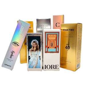 Caja de embalaje cosmético personalizada de cartón de 350 g/m² con doble ranura para lápiz delineador de ojos, con tamaño y diseño personalizables para productos pequeños. - Product Image 2