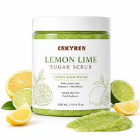 Lemon Lime Sugar Scrub Body Exfoliator Deep Cleansing Dead Skin Removal Moisturizing Spa Skin Care
