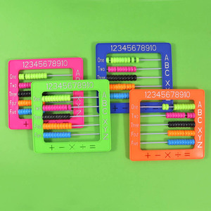 Foska Papelería Mayoristas Adición Resta Multiplicación División Contar Juguetes Ábaco de plástico con 50 cuentas de colores - Product Image 4