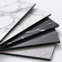 Panneau composite en aluminium ignifuge de style marbre moderne pour la décoration extérieure des villas