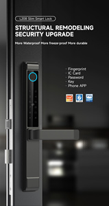 Doorplus ngoà<span class=keywords><strong>i</strong></span> trờ<span class=keywords><strong>i</strong></span> không thấm nước sinh trắc học vân tay khóa tuya cửa thông minh xử lý vớ<span class=keywords><strong>i</strong></span> <span class=keywords><strong>Wifi</strong></span> kết nố<span class=keywords><strong>i</strong></span> cho cửa kính - Product Image 4