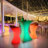 Meubles commerciaux, table de bar générale avec éclairage LED
