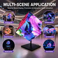 Cubo LED Magico da Pavimento per Produzione Industriale, Personalizzabile a 6 Lati, Display LED Pubblicitario Commerciale 4K HDR per Interni/Esterni