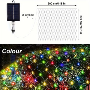 Guirlandes lumineuses LED en filet avec télécommande, étanches, pour décorations de Noël, arbres, buissons, mariages et jardins - Product Image 3